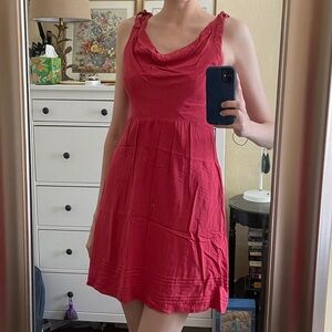 Anthropologie cowl neck sleeveless A-line dress